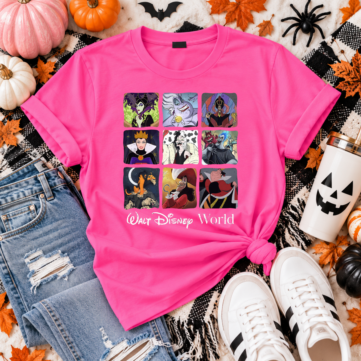 Villains Retro Halloween  Tshirt