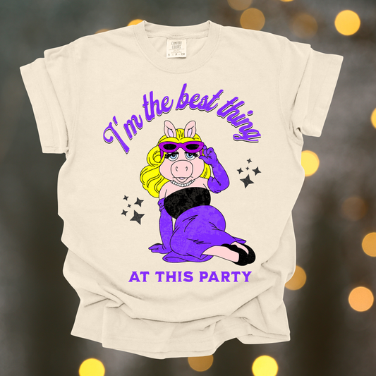 The Best Thing At This Party Comfort Colors T-Shirt for Women | Vintage Washed Tee | Theme Park Outfit Gift