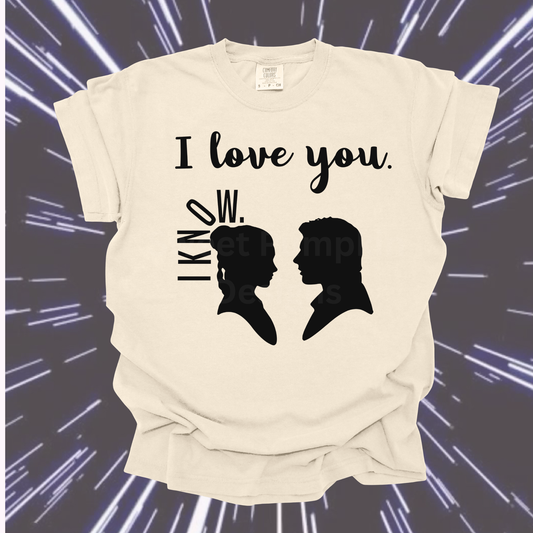 I Love You I Know Comfort Colors T-Shirt for Women | Vintage Washed Tee | Theme Park Outfit Gift