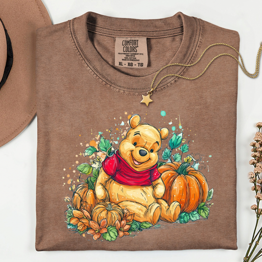 POOH PUMPKIN PATCH FALL SHIRT | Magical Theme Park Shirt & Tank | Adult Comfort Colors Tee