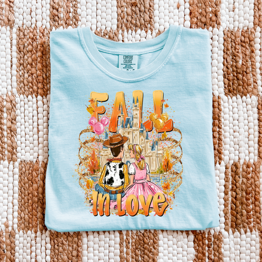 FALL IN LOVE WOODY & BO CASTLE SHIRT | Magical Theme Park Shirt & Tank | Adult Comfort Colors Tee
