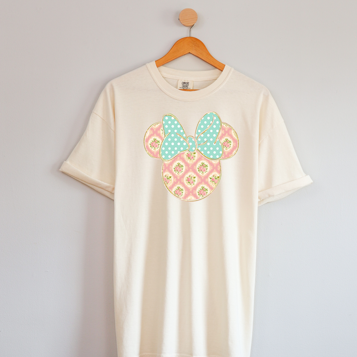 Floral Shabby Chic Minnie Shirt | Cozy Park Day Shirt