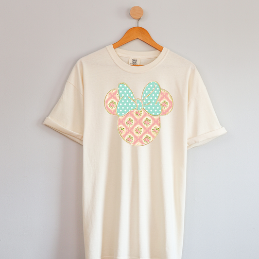 Floral Shabby Chic Minnie Shirt | Cozy Park Day Shirt