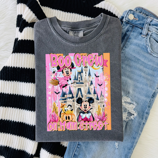 BOO CREW ON MAIN ST SHIRT | Magical Theme Park Shirt & Tank | Adult Comfort Colors Tee