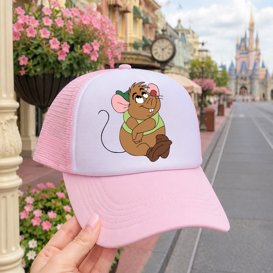 Light Pink Gus Mouse Hat - Park Day Trucker Hat for Women | Theme Park Vacation Outfit