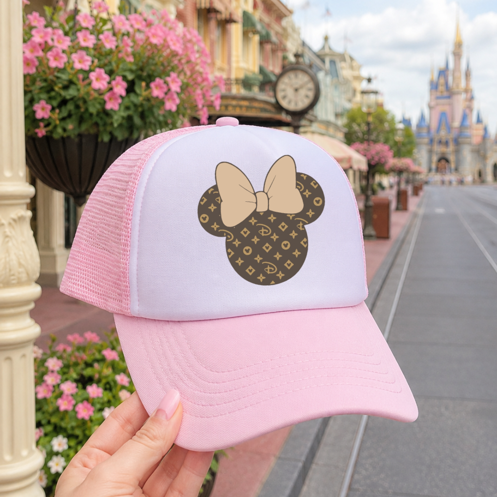 Light Pink WDW boujee Hat - Park Day Trucker Hat for Women | Theme Park Vacation Outfit