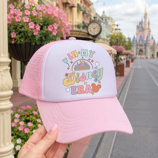 Light Pink In My Dis Era Hat - Park Day Trucker Hat for Women | Theme Park Vacation Outfit