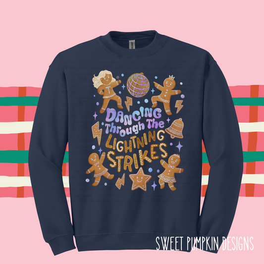 DANCING THROUGH THE LIGHTENING GINGERBREAD Crewneck Sweatshirt
