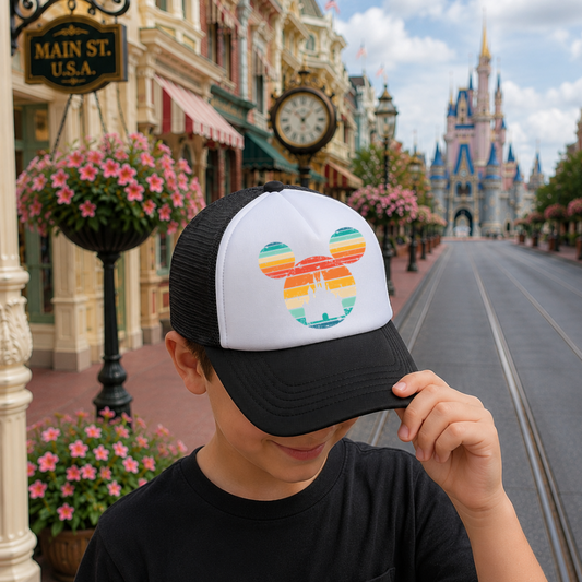 DIS CASTLE MOUSE HEAD YOUTH TRUCKER HAT