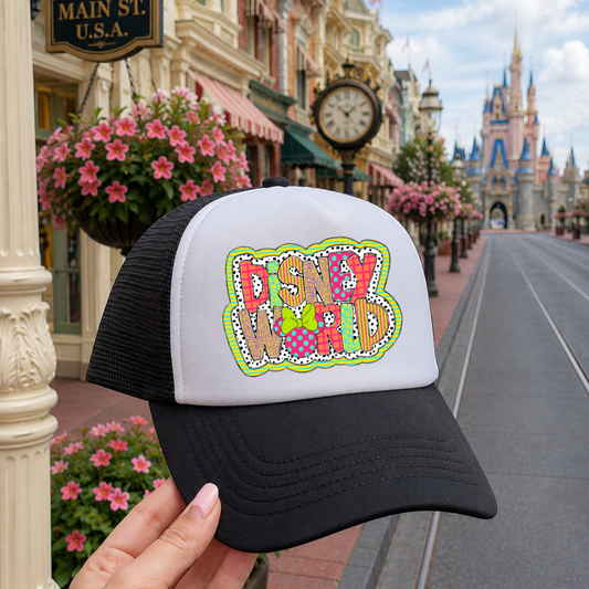 WDW HAT - Park Day Trucker Hat for Women | Theme Park Vacation Outfit