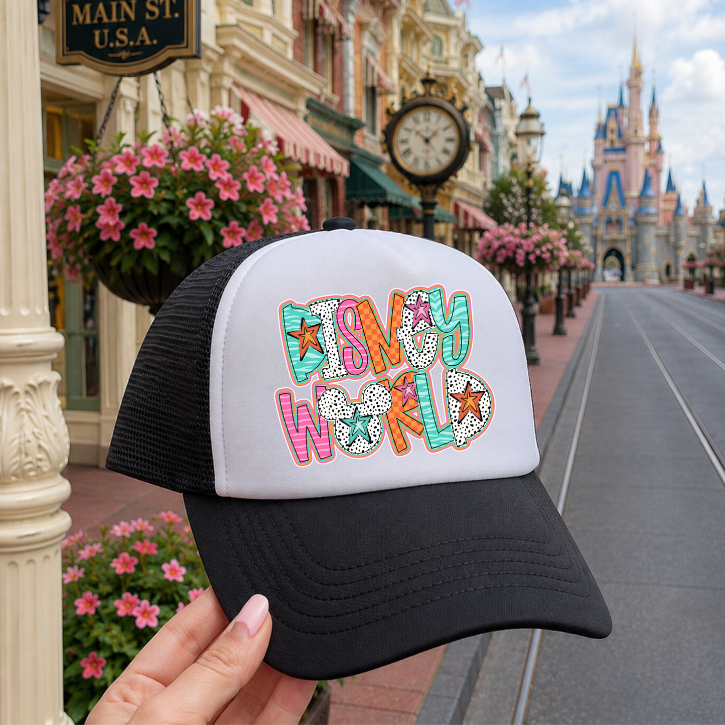 WDW HAT - Park Day Trucker Hat for Women | Theme Park Vacation Outfit