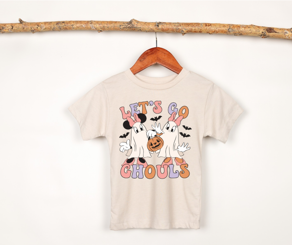 Minnie & Daisy Let’s Go Ghouls Magical Theme Park Halloween Kids Shirt | Toddler & Youth Sizes