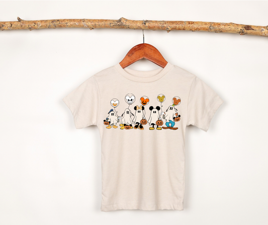Mouse Gang with Balloons Magical Theme Park Halloween Kids Shirt | Toddler & Youth Sizes