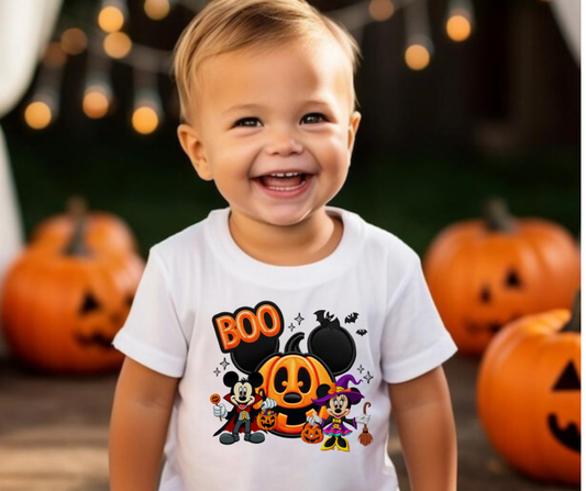 MICK & MINNIE BOO HALLOWEEN Magical Theme Park Halloween Kids Shirt | Toddler & Youth Sizes