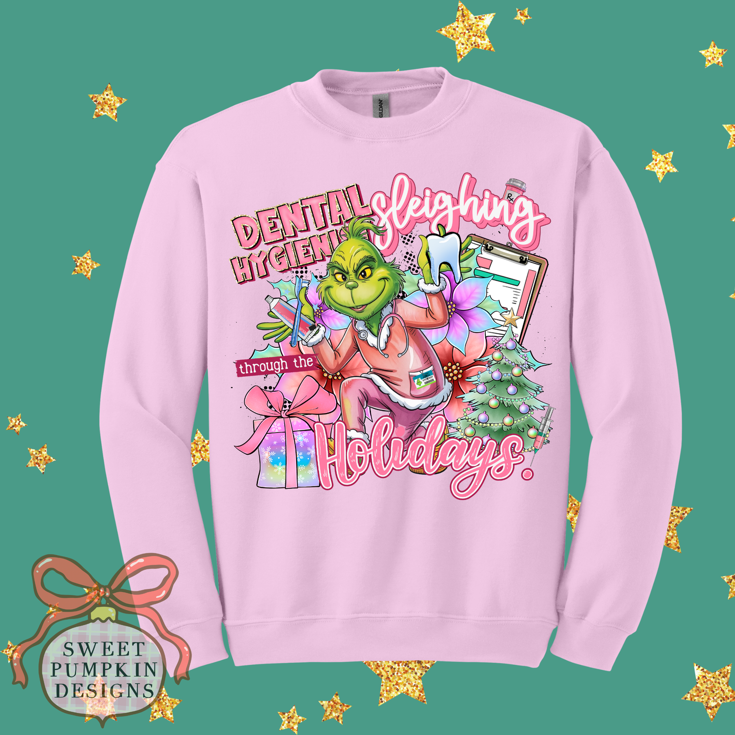 OCCUPATION SLEIGHING THE HOLIDAYS (MEAN ONE) SWEATSHIRT - Custom Nurse, RN, LPN, CNA, or Dental Hygienist Holiday Crewneck
