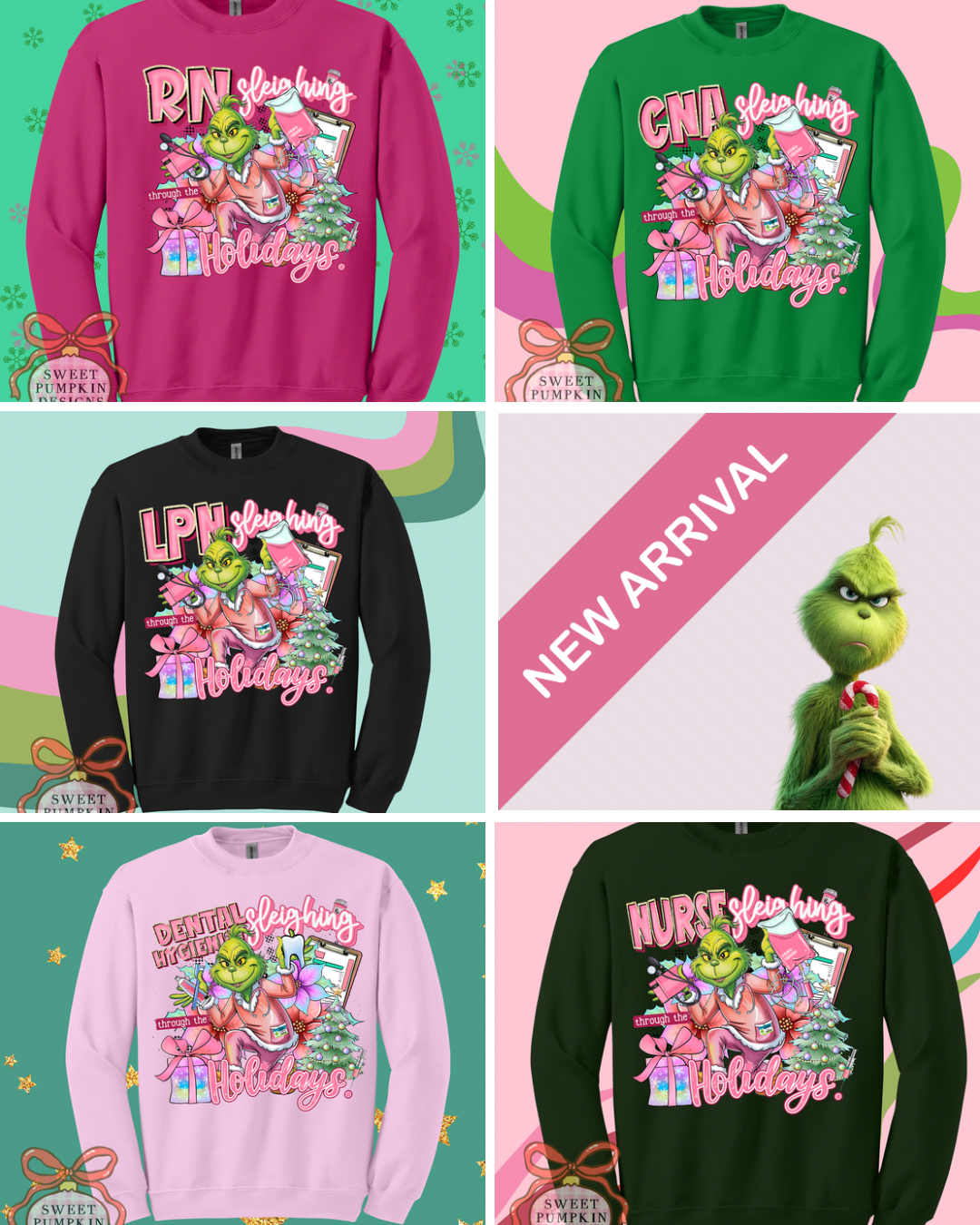 OCCUPATION SLEIGHING THE HOLIDAYS (MEAN ONE) SWEATSHIRT - Custom Nurse, RN, LPN, CNA, or Dental Hygienist Holiday Crewneck