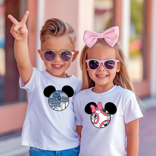 BOY AND GIRL DROID SHIRT