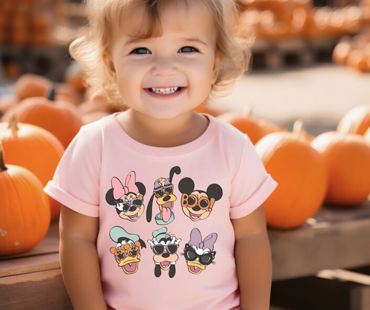 Mouse Gang Silly Sunglasses HALLOWEEN Magical Theme Park Halloween Kids Shirt | Toddler & Youth Sizes