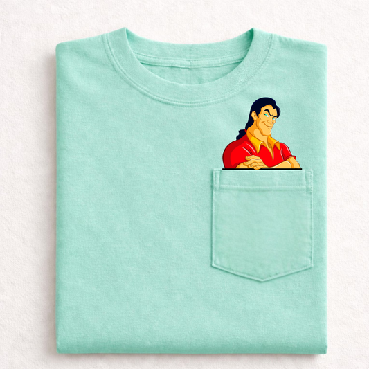 Gaston Villain Magical Halloween Comfort Colors Pocket T-Shirt