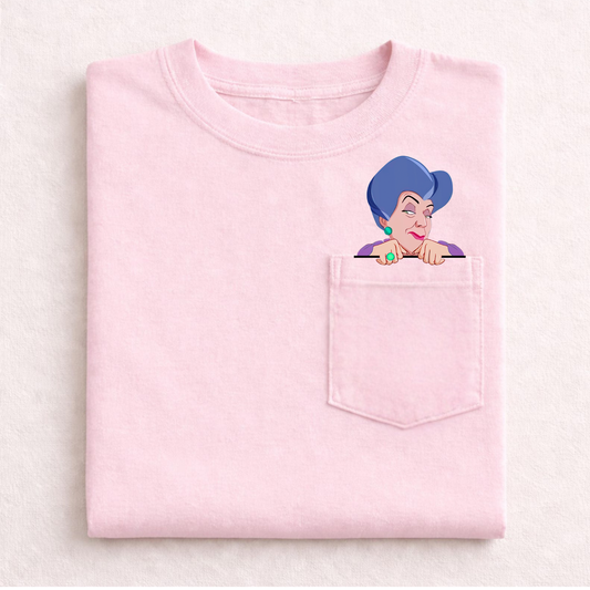 Lady Tremaine Villain Magical Halloween Comfort Colors Pocket T-Shirt