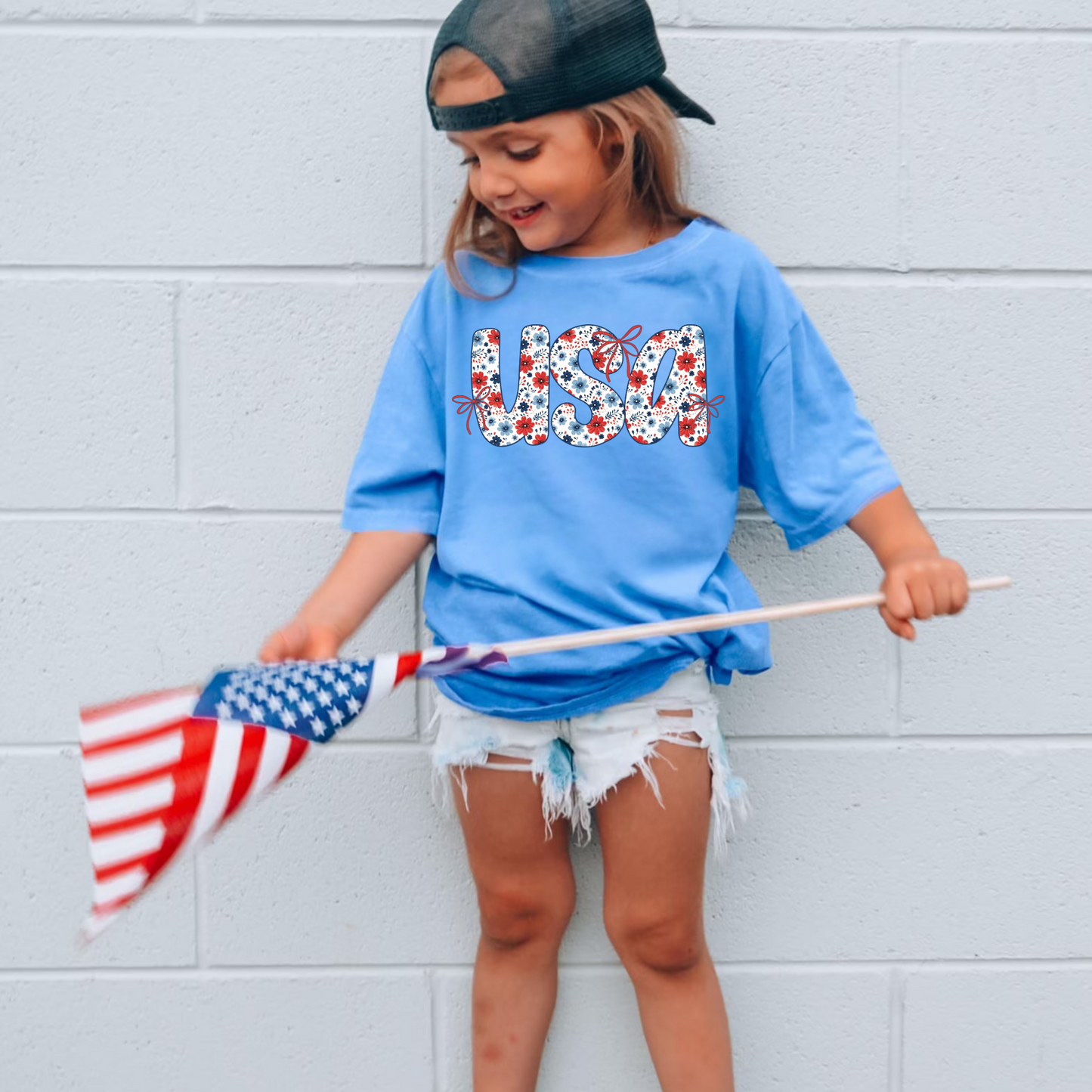 Coquette USA Floral Bow Shirt