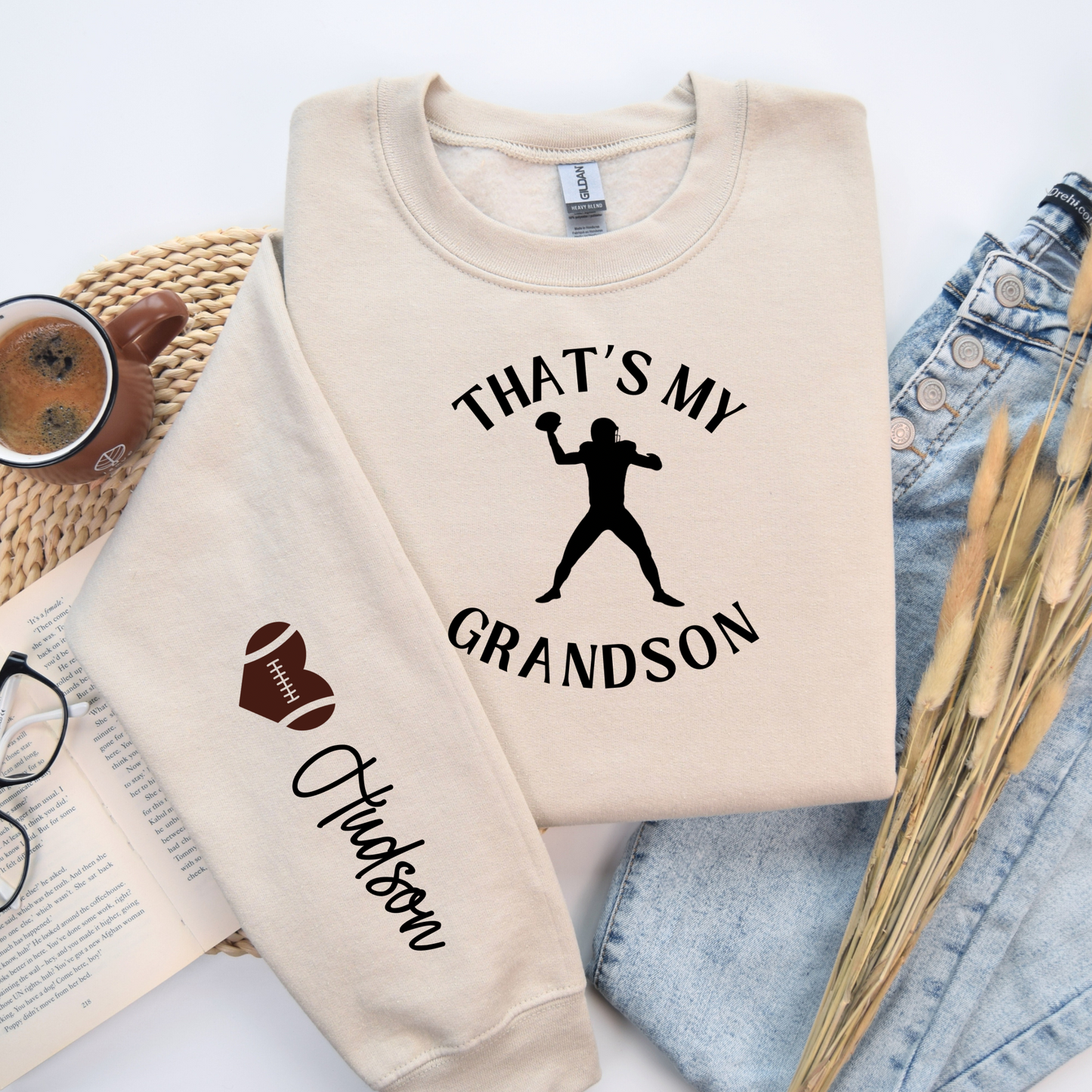 Custom Football Sweatshirt – Personalized Team Spirit Wear for High School, College & Senior Night