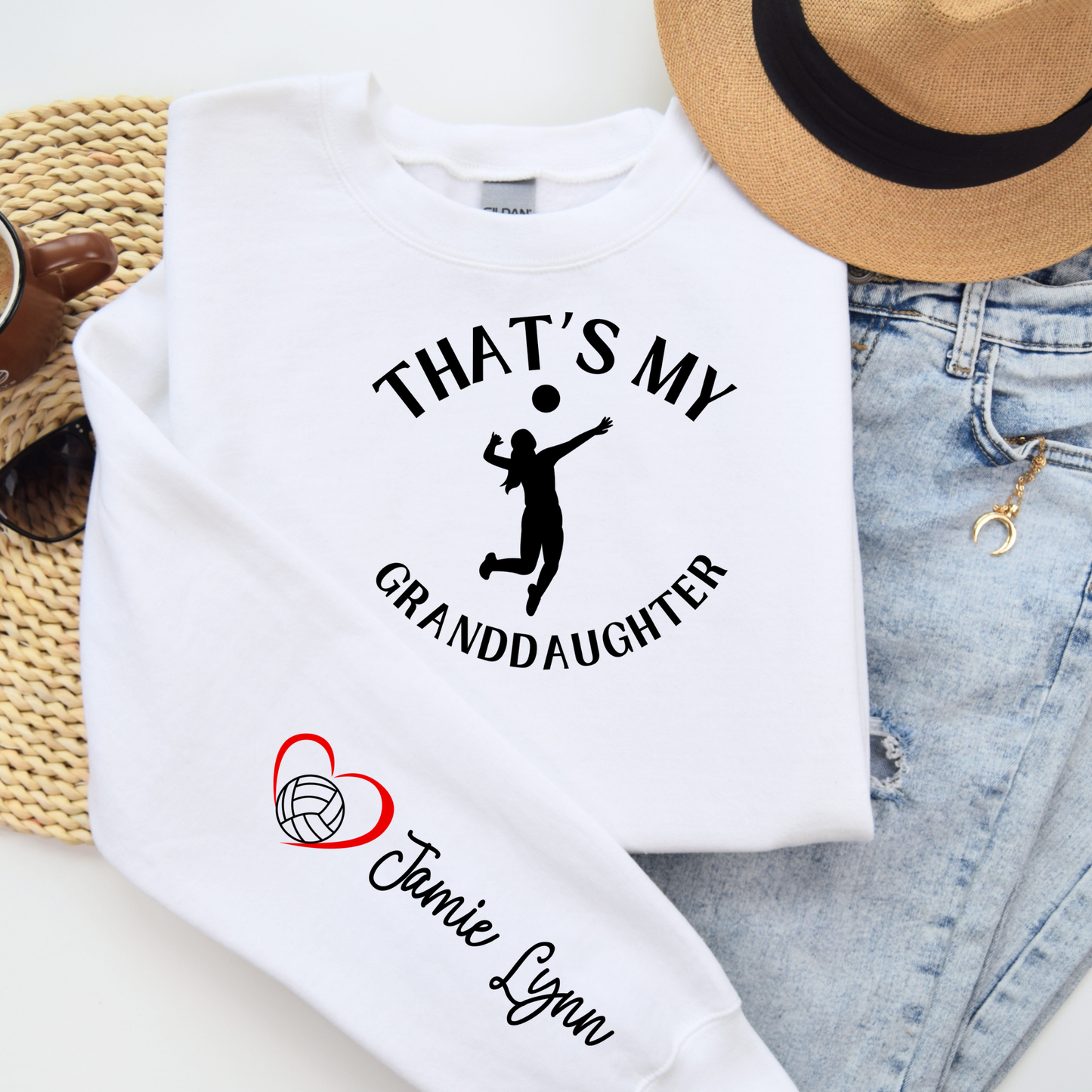 That’s My Granddaughter - Volleyball Grandma Custom Volleyball Sweatshirt