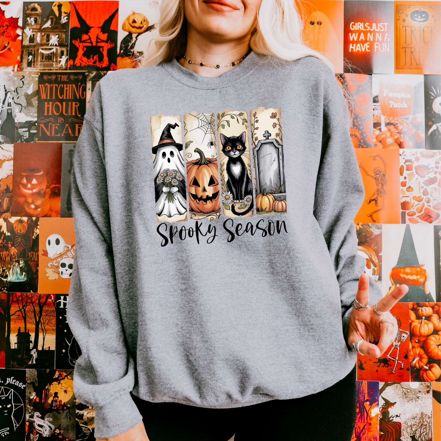 Spooky Season Halloween Crewneck Sweatshirt