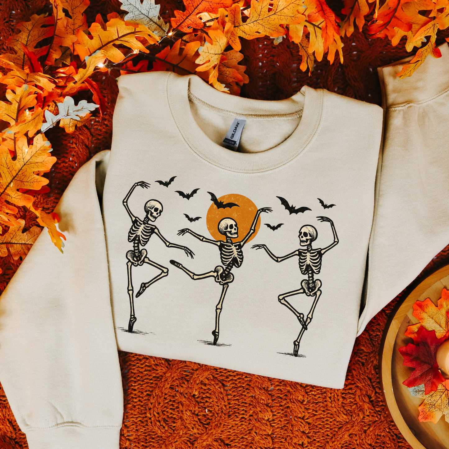 Dancing Skeletons Halloween Crewneck Sweatshirt