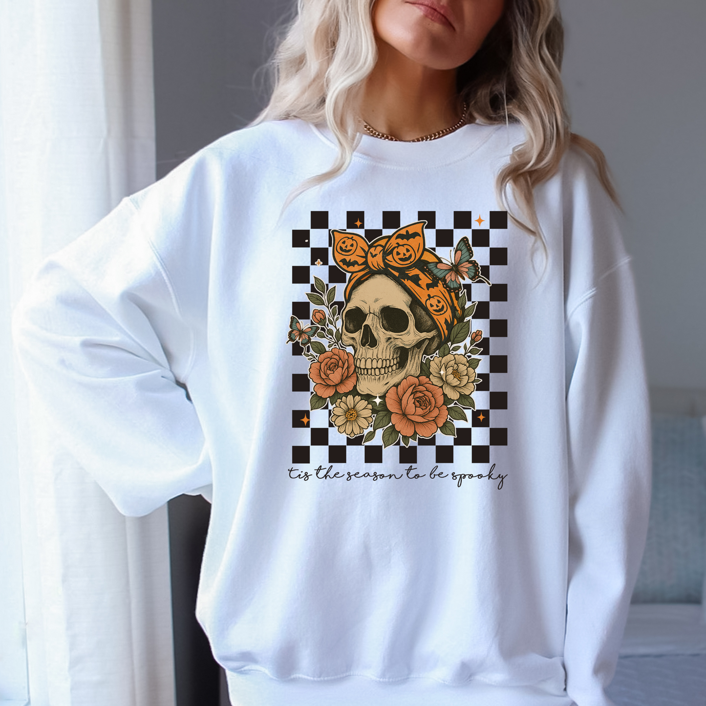 Tis the Season to be Spooky Season Halloween Crewneck Sweatshirt