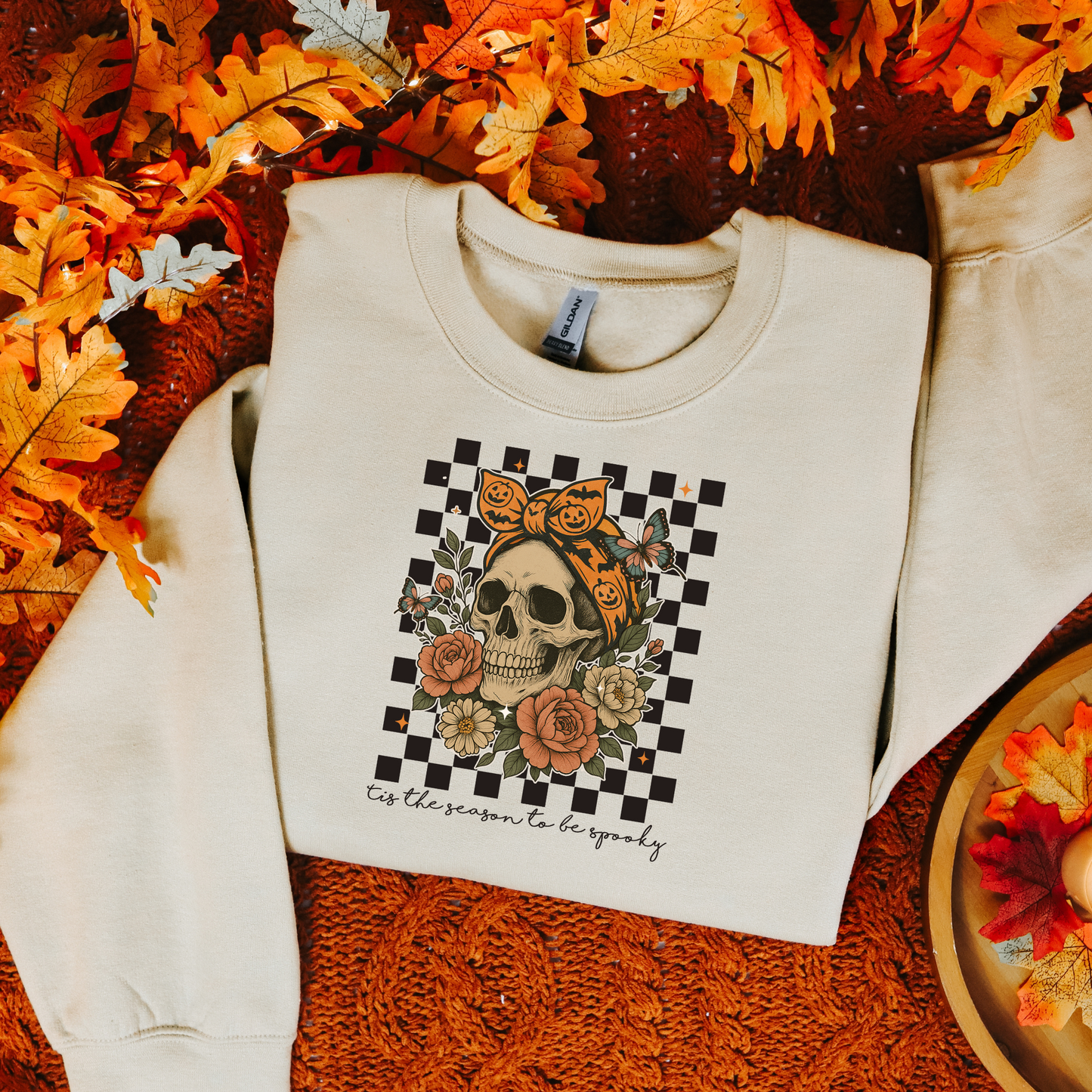 Tis the Season to be Spooky Season Halloween Crewneck Sweatshirt