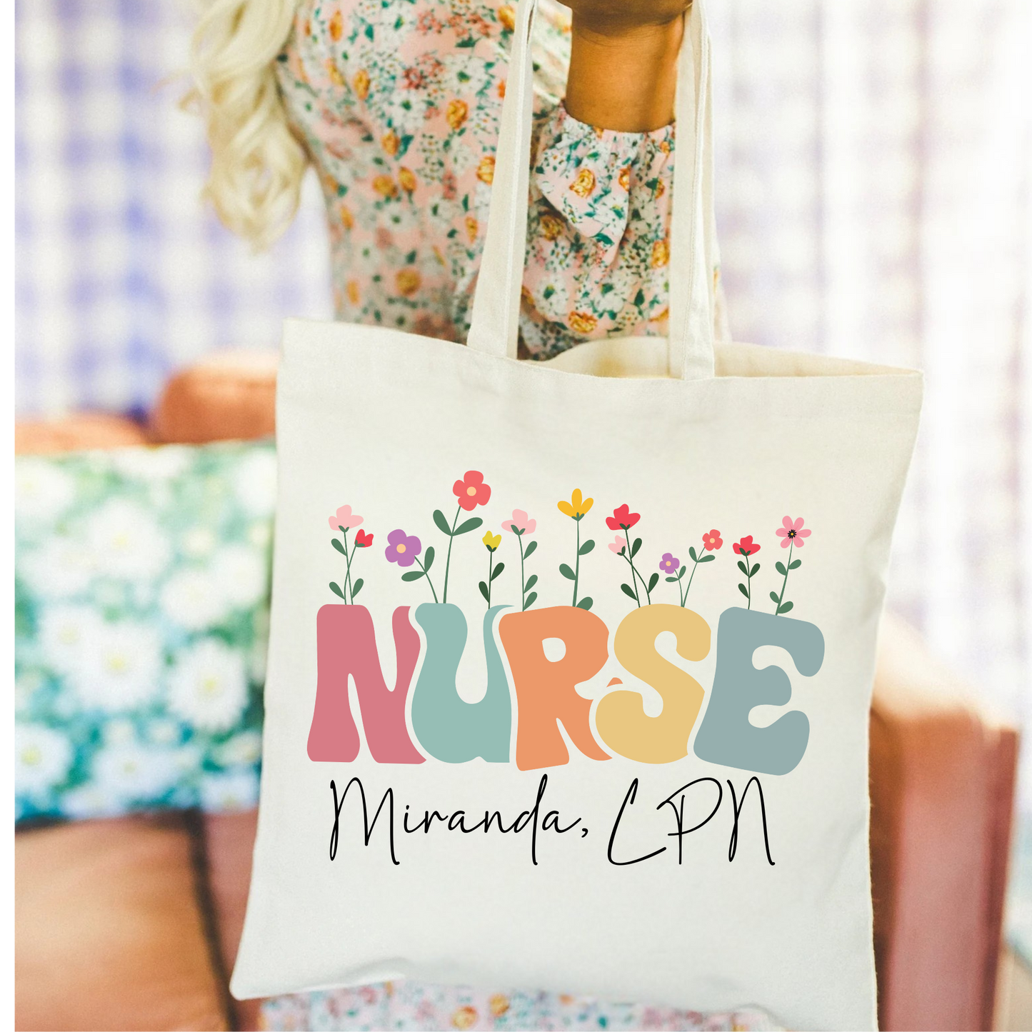 Personalized Nurse Tote Bag