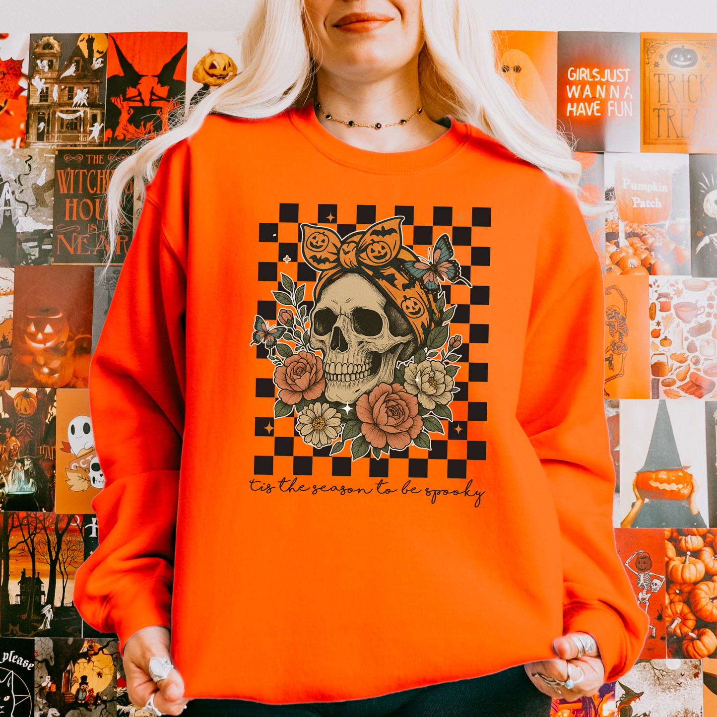 Tis the Season to be Spooky Season Halloween Crewneck Sweatshirt