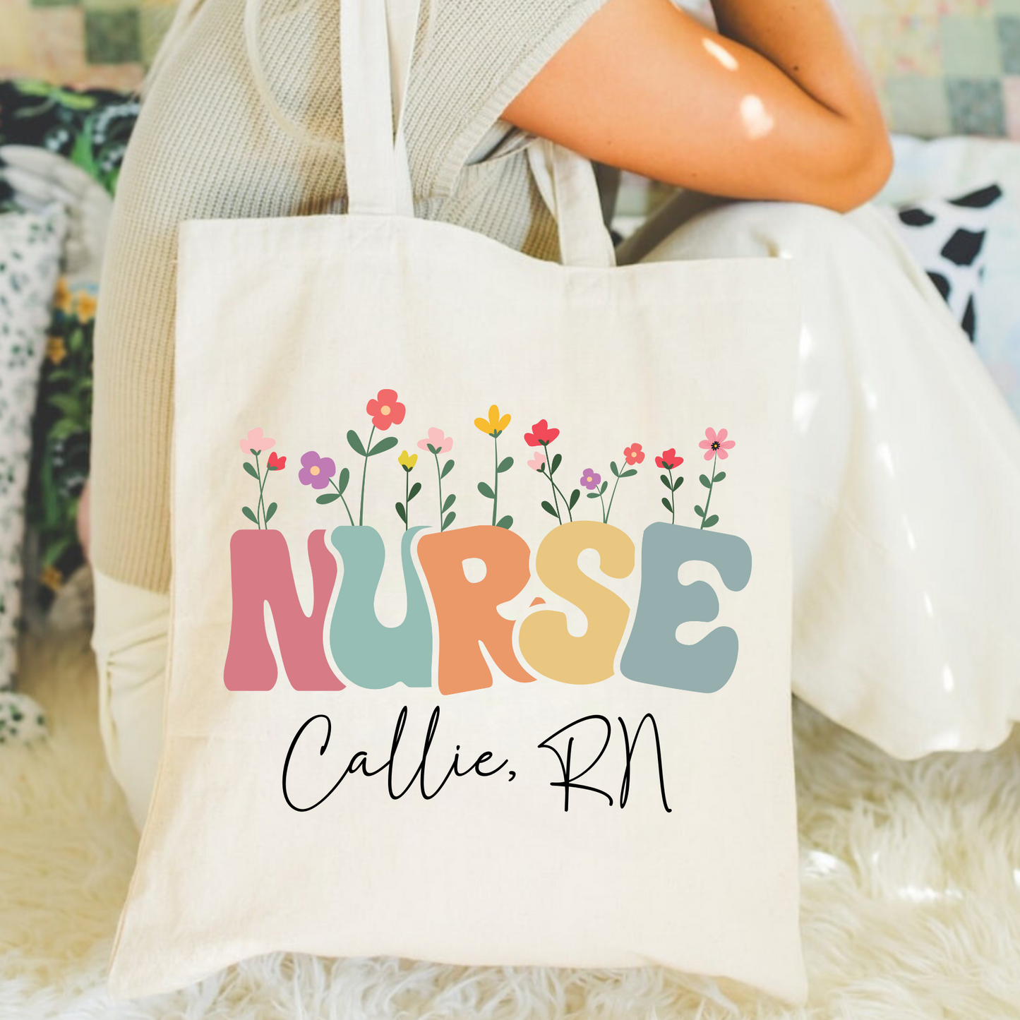 Personalized Nurse Tote Bag