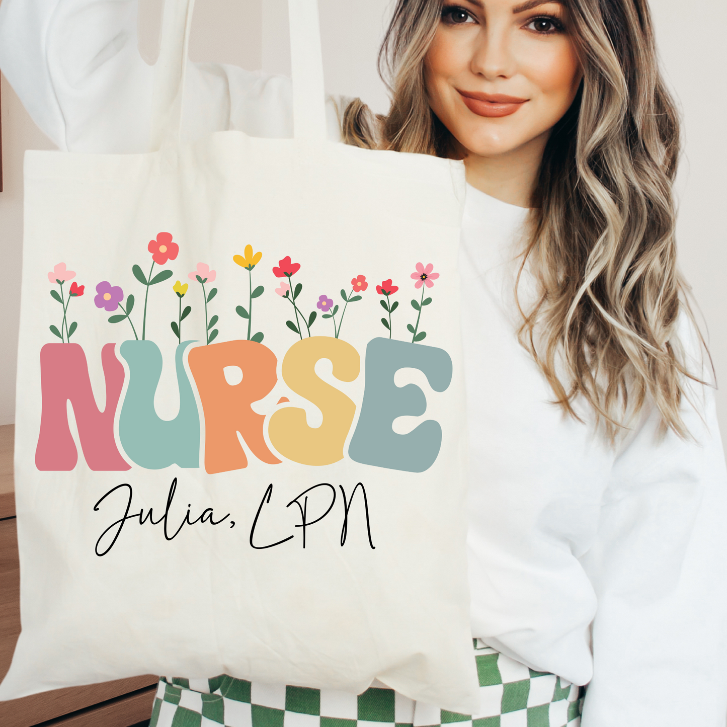 Personalized Nurse Tote Bag