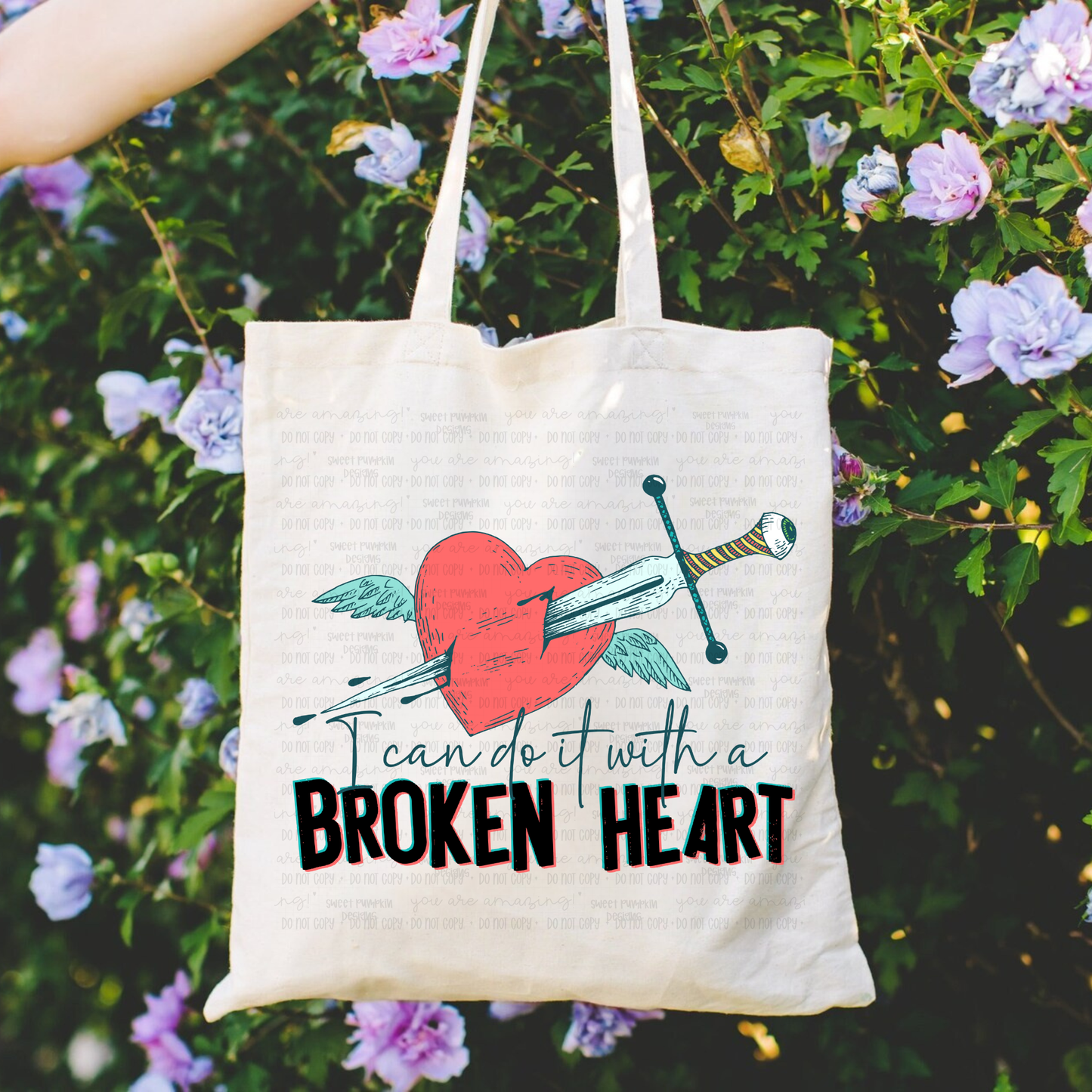 BROKEN HEART Tote Bag - SNOW DALE SALE