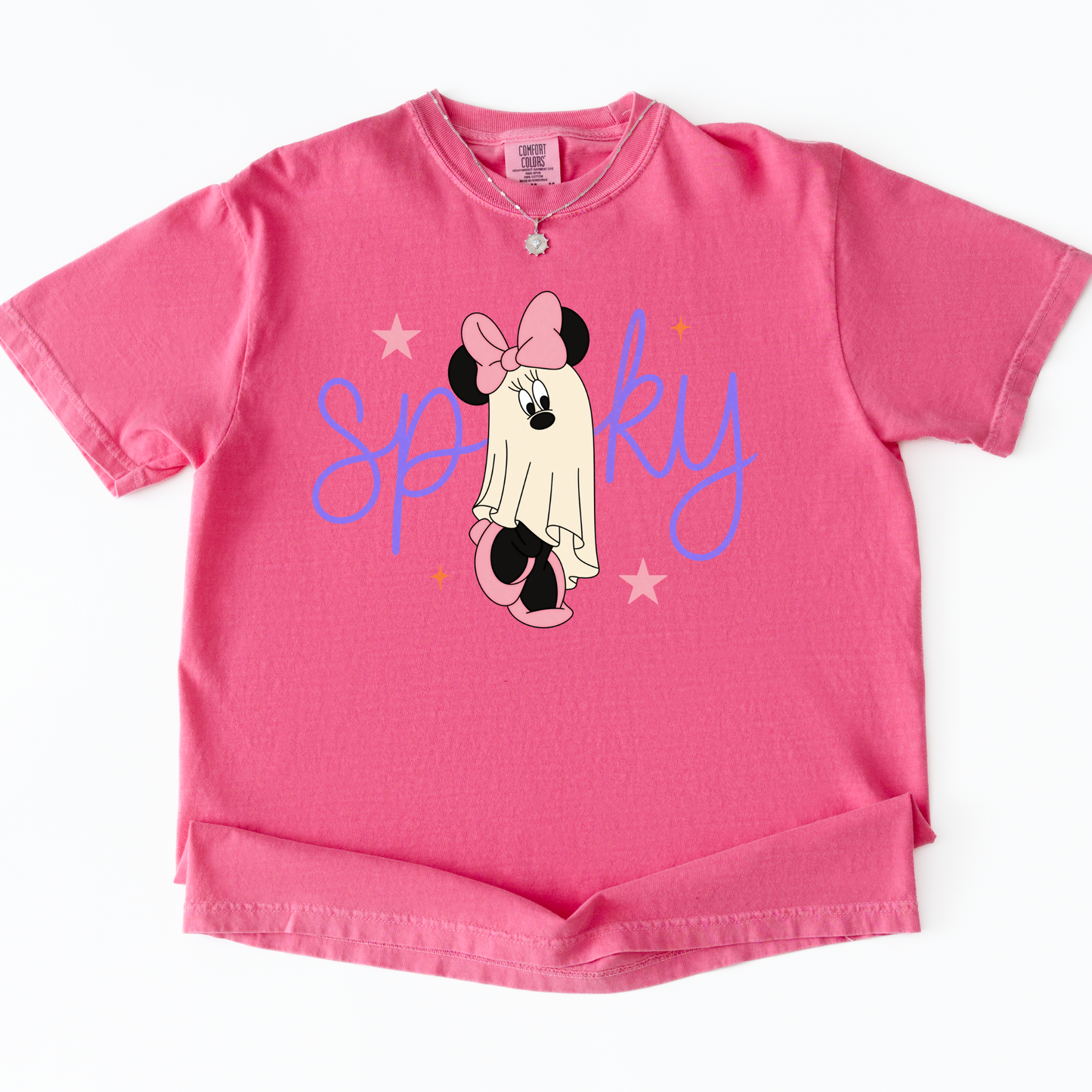 PINK & PURPLE MINNIE HALLOWEEN GHOST SHIRT | Magical Theme Park Shirt & Tank | Adult Comfort Colors Tee