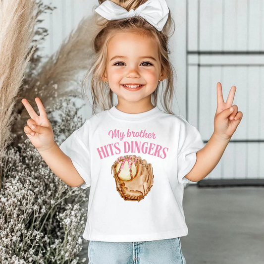 Baseball sister shirt for girls and women, cute baseball family game day tee