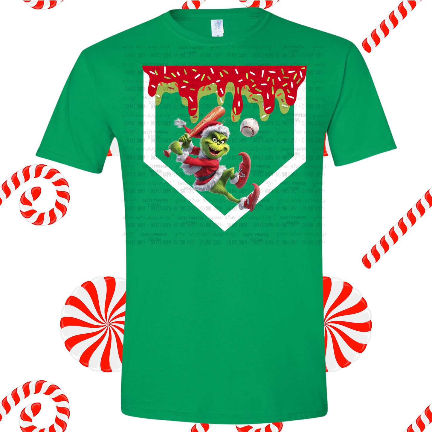 MEAN ONE CHRISTMAS Baseball Shirt | Kids Christmas Baseball Tee | Short Sleeve or Long Sleeve
