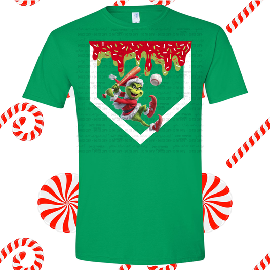 MEAN ONE CHRISTMAS Baseball Shirt | Kids Christmas Baseball Tee | Short Sleeve or Long Sleeve