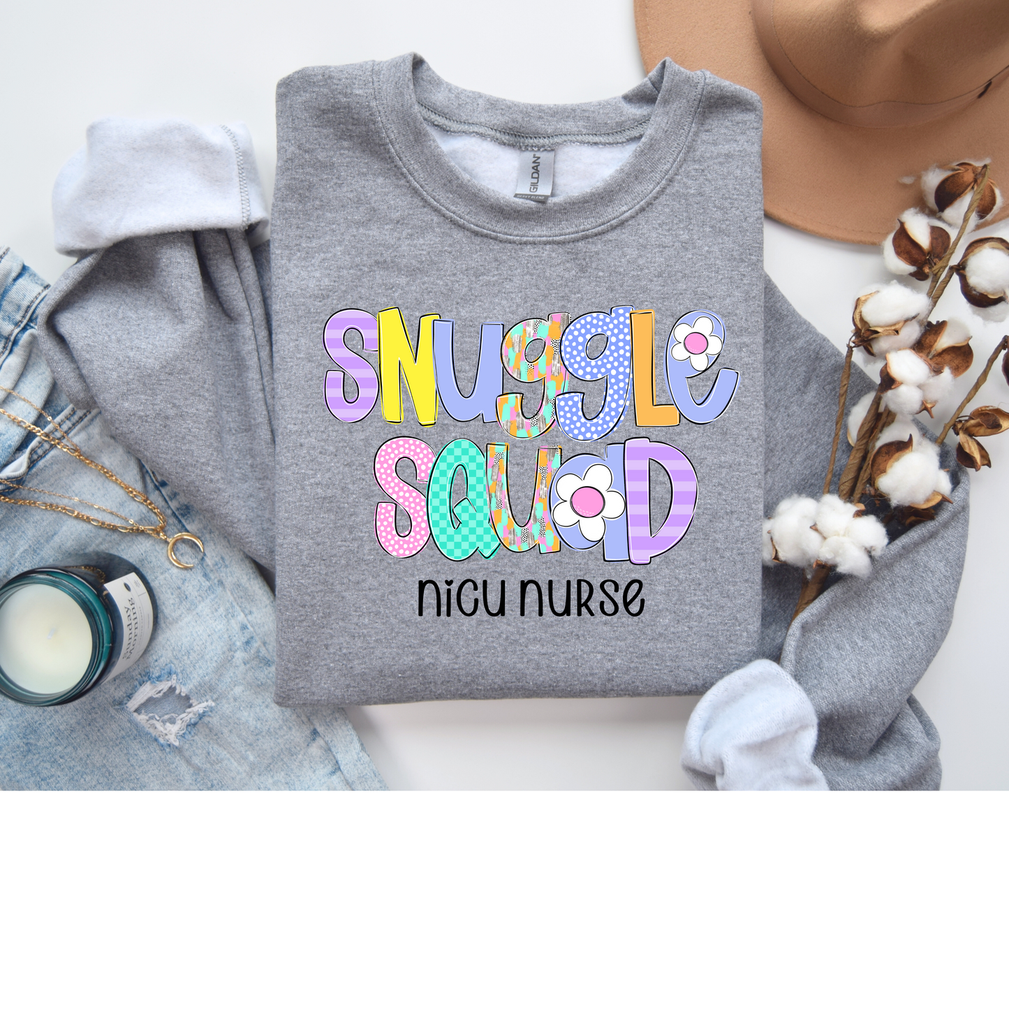 Snuggle Squad - NICU nurse crewneck sweatshirt