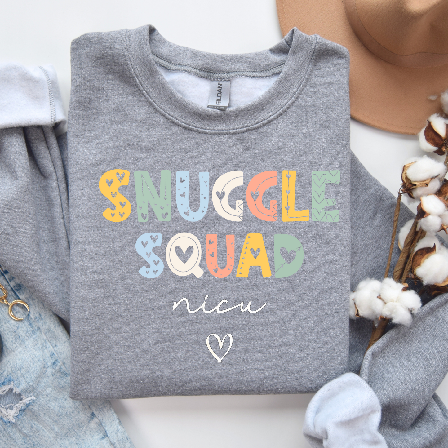 Snuggle Squad - NICU nurse crewneck sweatshirt