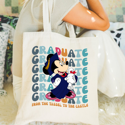 Magical Graduation Tote Bag | Graduate Vacation Gift Bag | Senior Trip Canvas Tote for Her