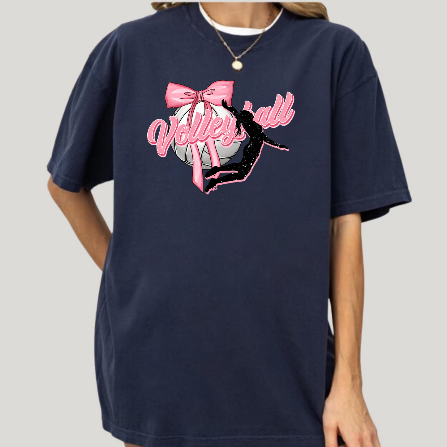 Cute Volleyball Bow Shirt