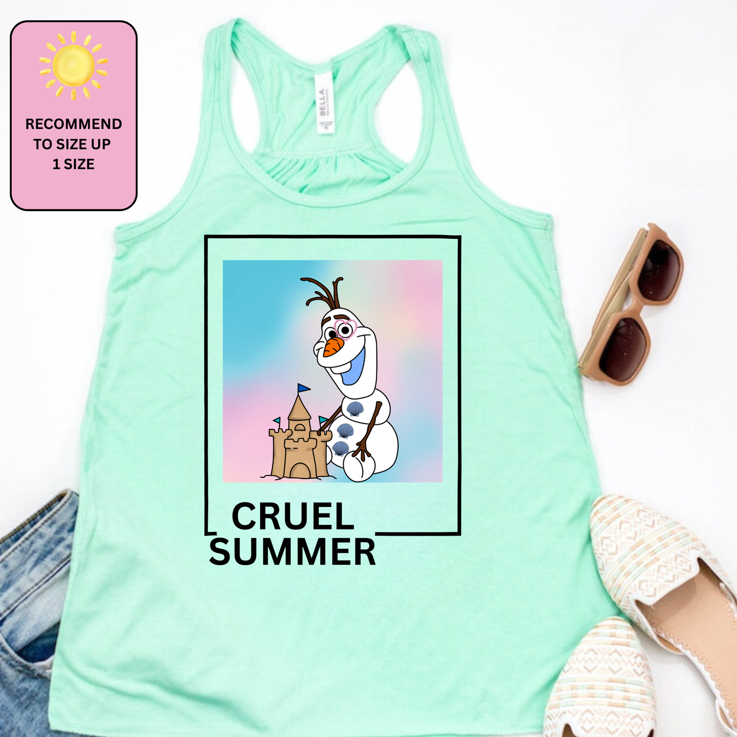 Cruel Summer Snowman Racerback Tank for Women