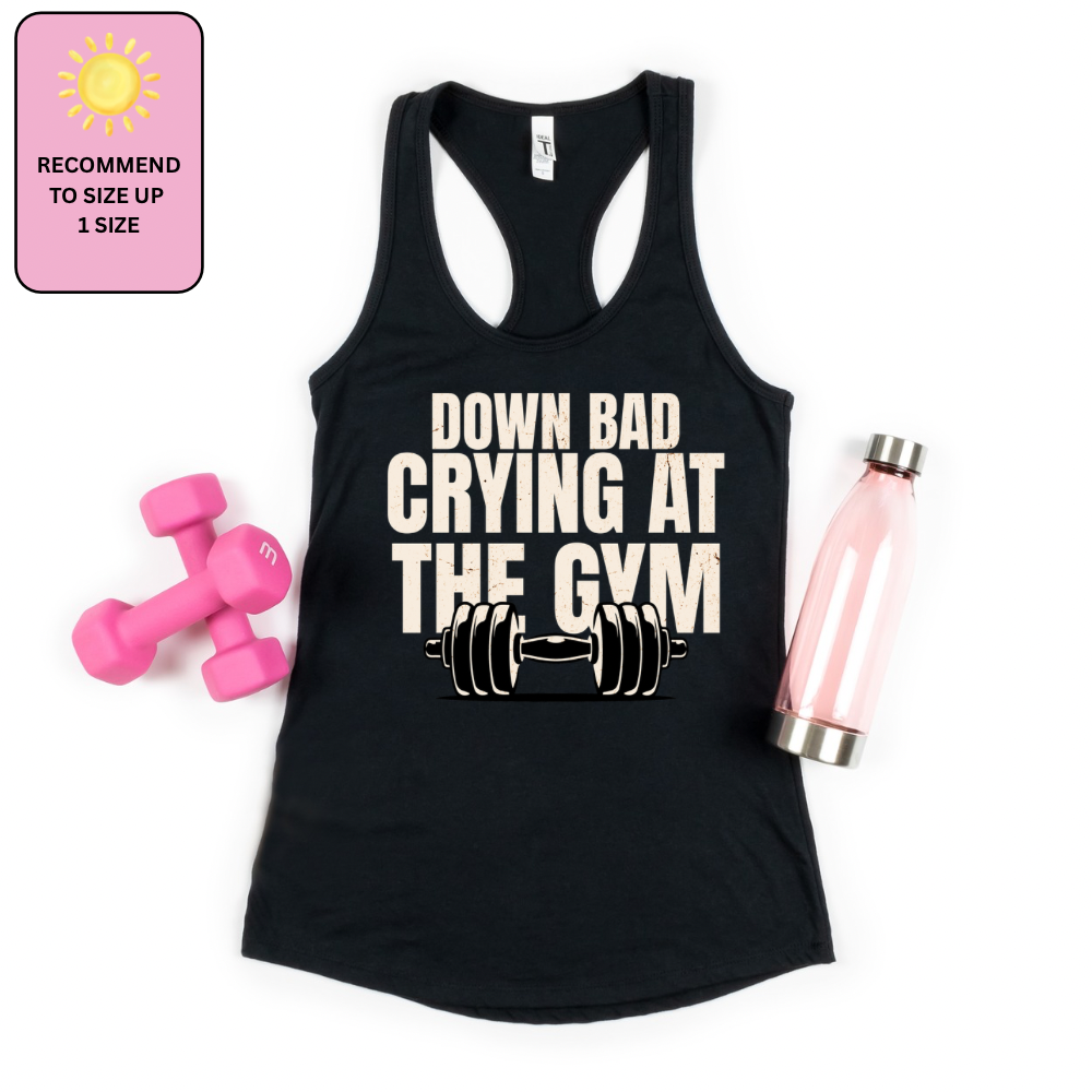 Down Bad  Racerback Tank for Women