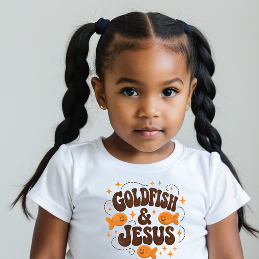 Goldfish & Jesus - Christian Shirt for Kids - Sunday Grace