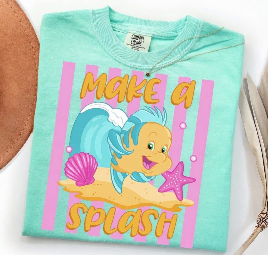 PREPPY fish  TANK OR TEE - COMFORT COLORS - MAGICAL PARK DAY VACATION TOP