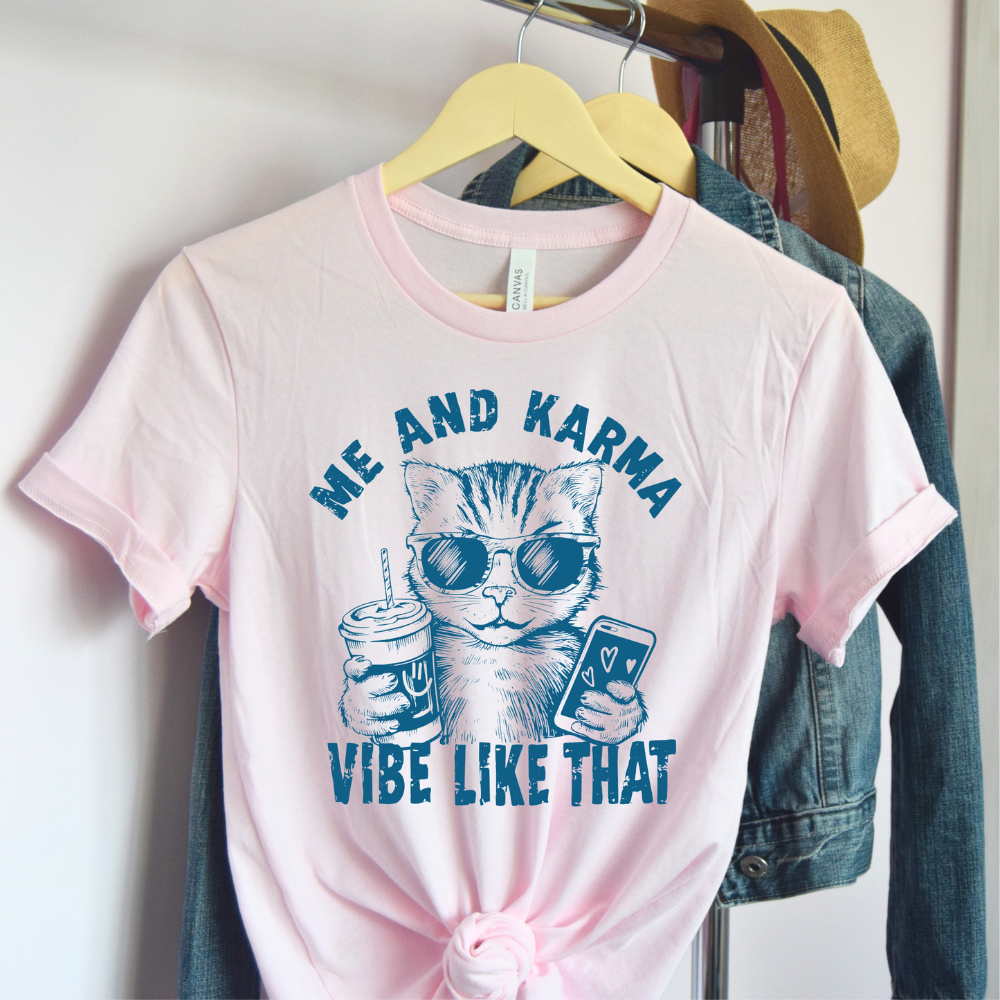 Karma Cat Shirt - Bella Canvas