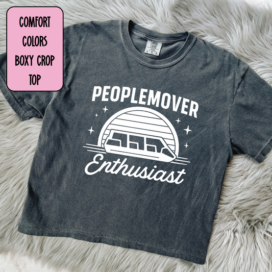 PEOPLE MOVER ENTHUSIAST CROP TOP - COMFORT COLORS BOXY CROP TOP